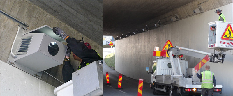 ljuskonst för Klippantunnel, Röda Sten, Göteborg